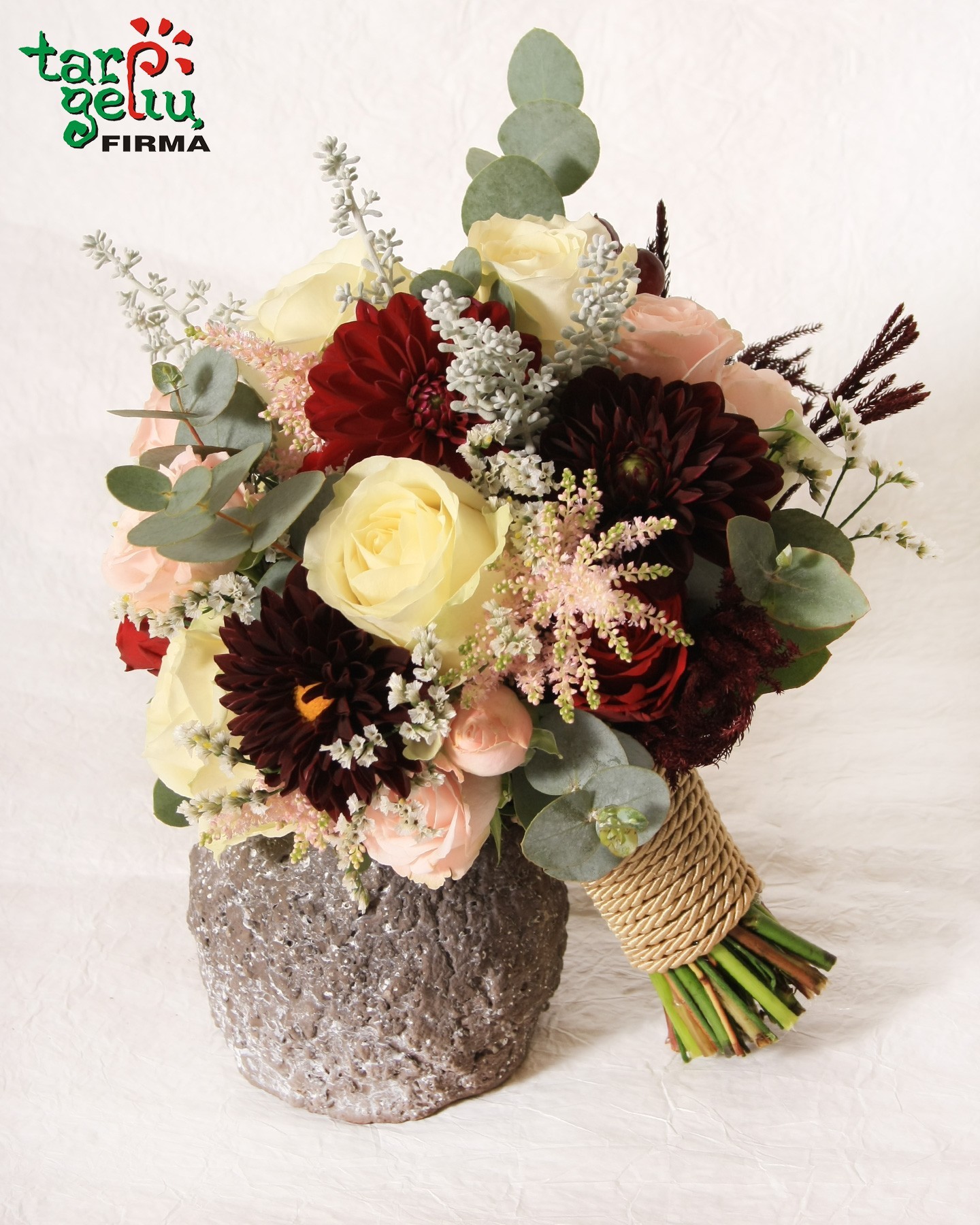 Rudeninė nuotakos puokštė