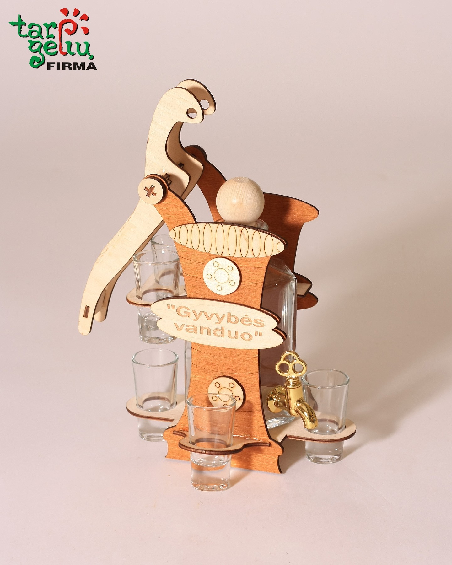 Grafinas su stikliukais "Gyvybės vanduo"