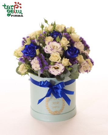 Blue flower box