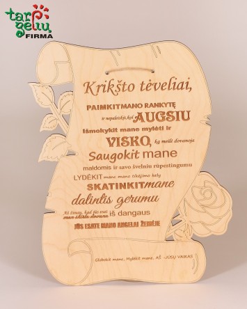 Papyrus padėka krikšto tėveliams