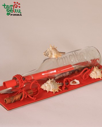 Romantic letter in the bottle 