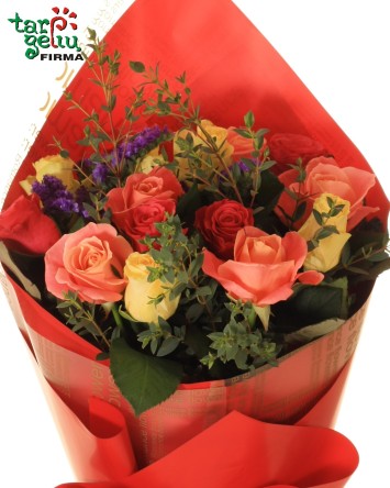 Bouquet of roses "Autumn love"