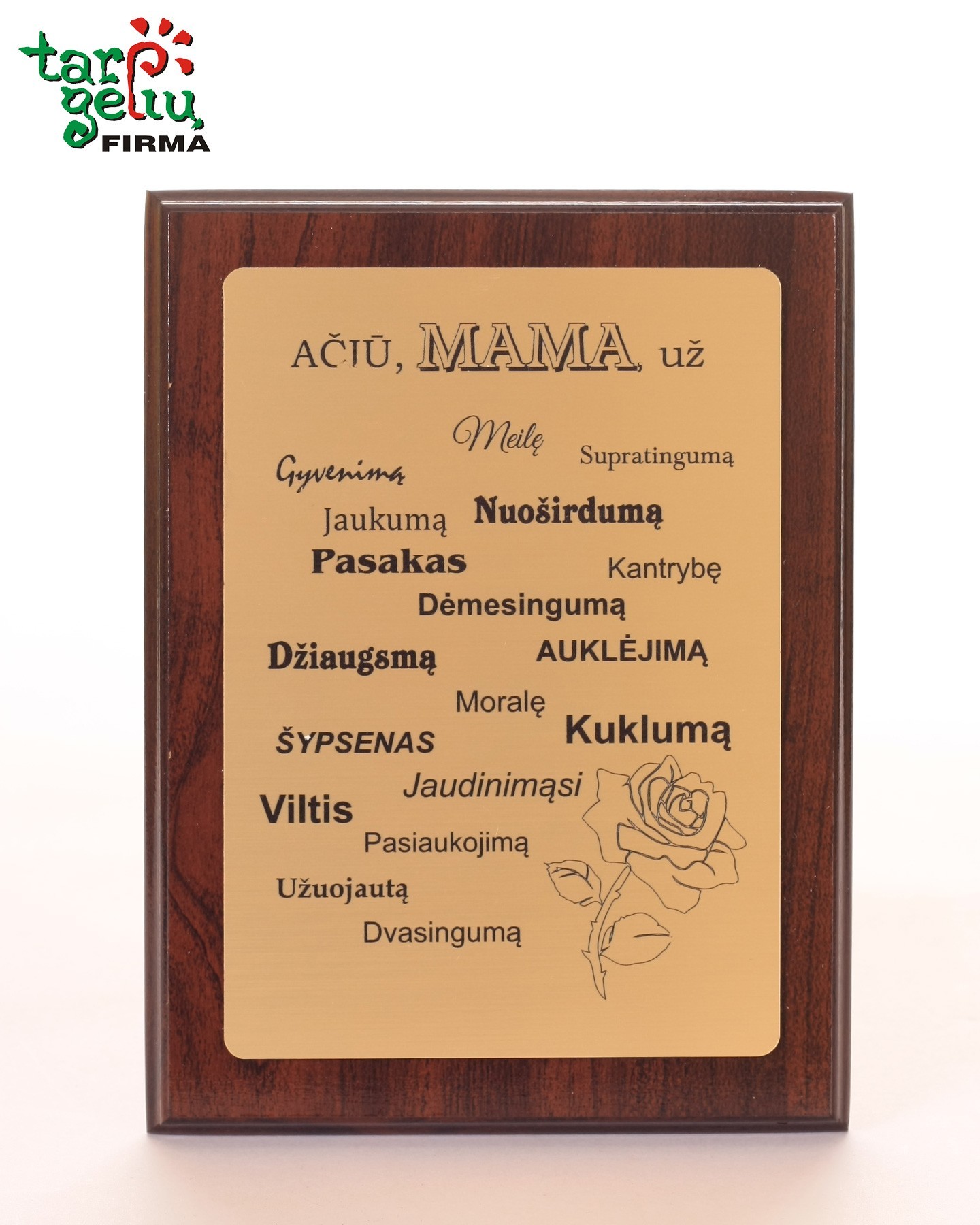 Plaketė "Padėka Mamai"