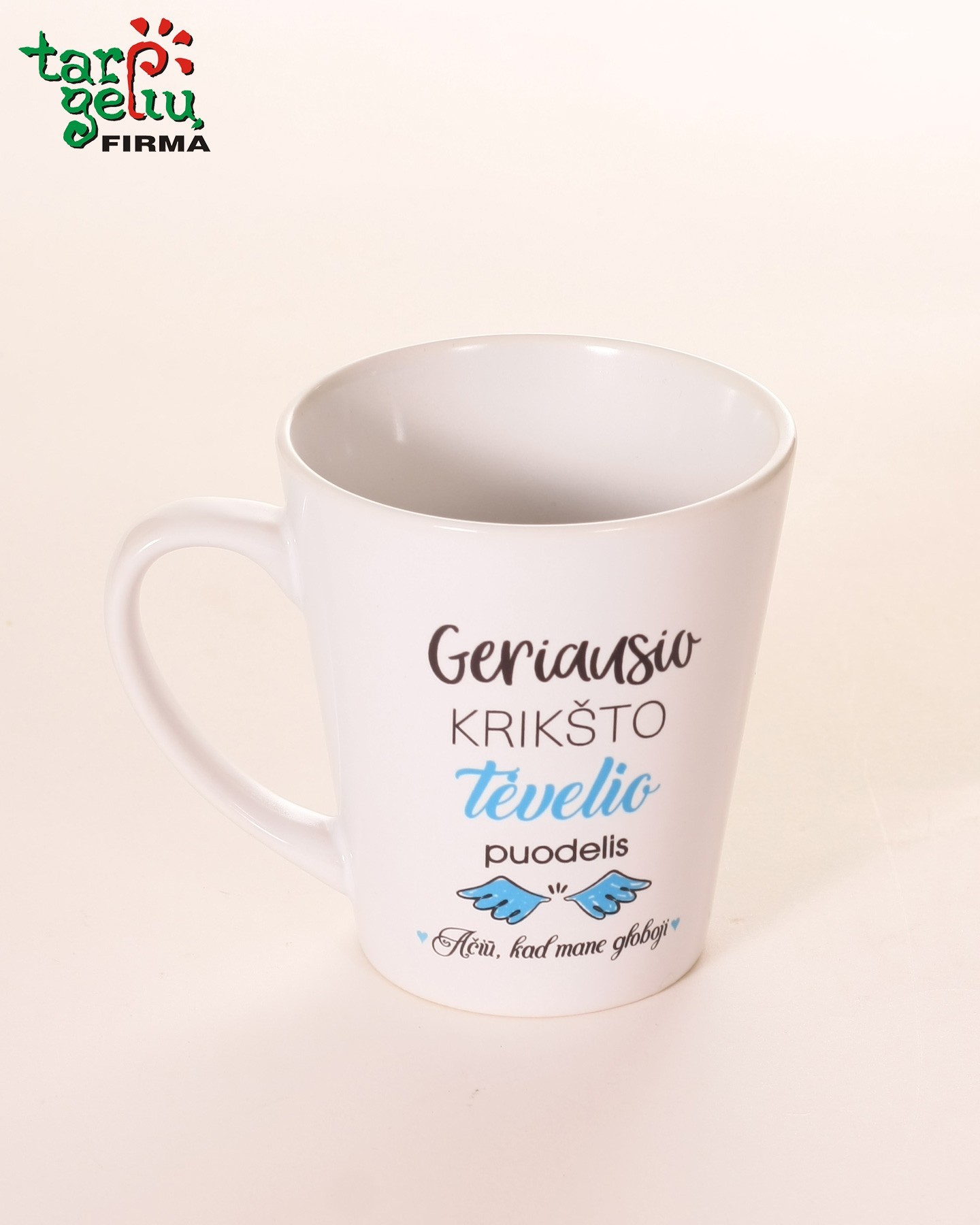 Puodelis "Geriausio krikšto tėvelio/mamytės"